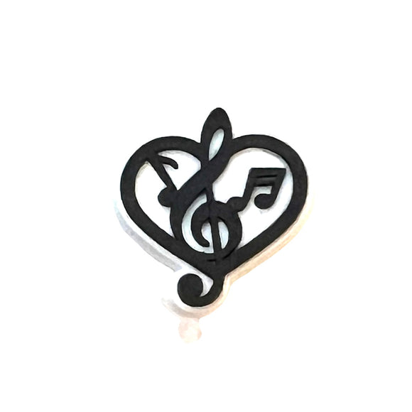 Music Heart Shoe Charm