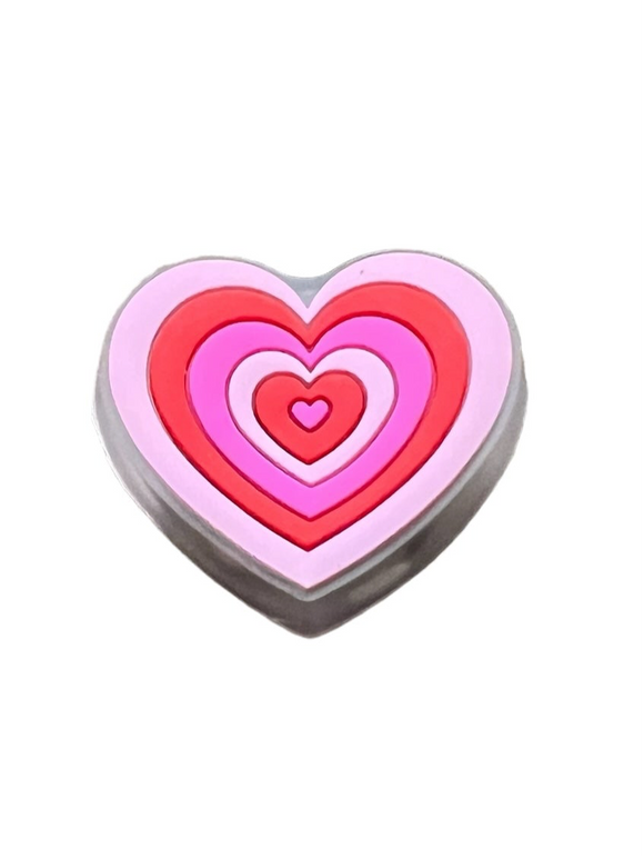 Red and Pink Heart LED Blinking Shoe Charm
