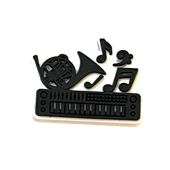 French Horn Keyboard Music Note Charm