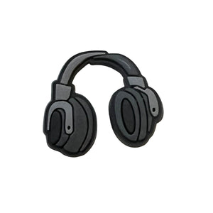 Black Headphones Shoe Charm