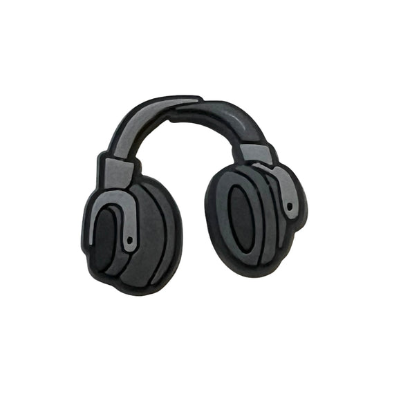 Black Headphones Shoe Charm
