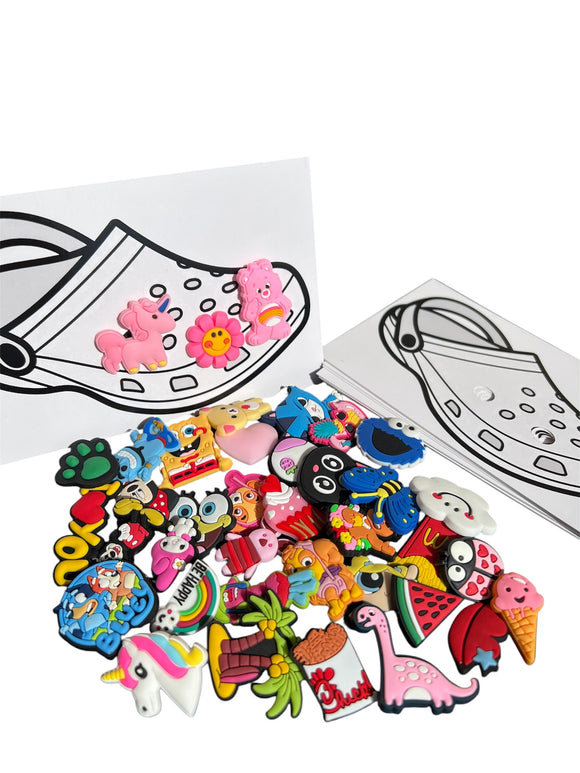 Girl Theme Shoe Charm Party Favor Pack 36 Charms