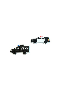 SWAT and Police SUV shoe charm set