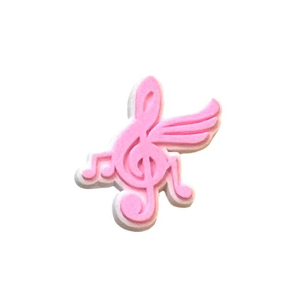 Pink Music Note Shoe Charm