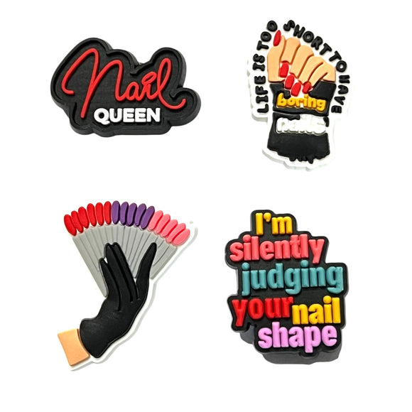 Nail Tech Theme Shoe Charm Set