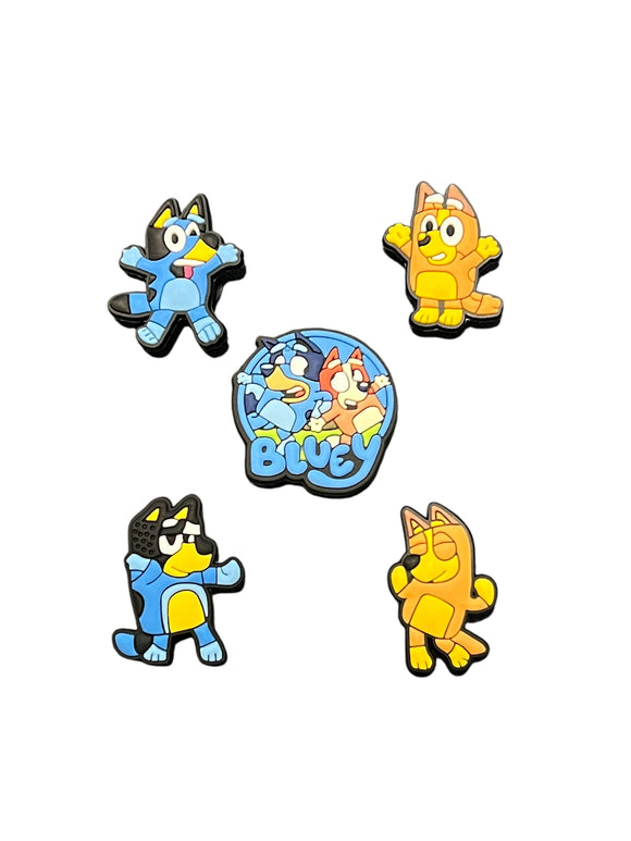Bluey 5 pc shoe charm set