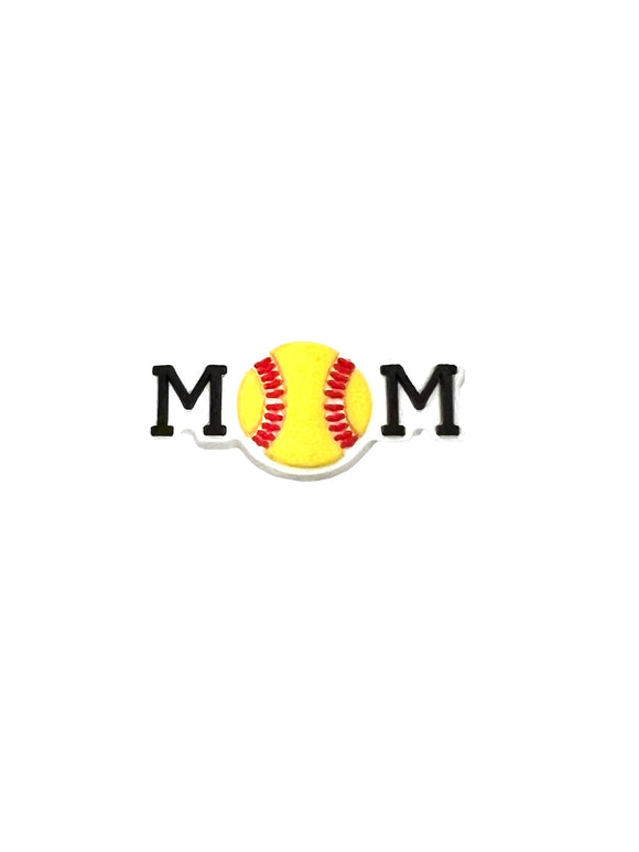 Softball Mom Shoe Charm