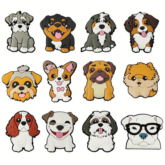 Puppy Dog Shoe Charm Set