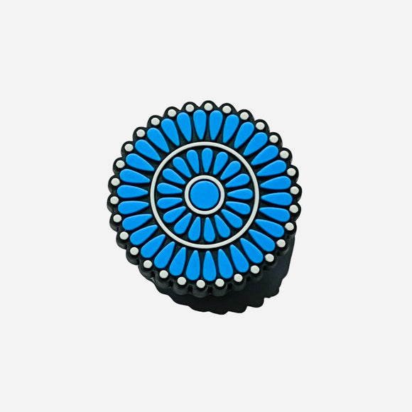 Blue Turquoise Western Concho Shoe Charm