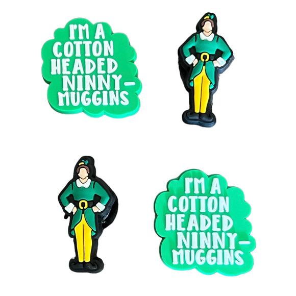 Elf Cotton Headed Ninny -Muggins Shoe Charm Set