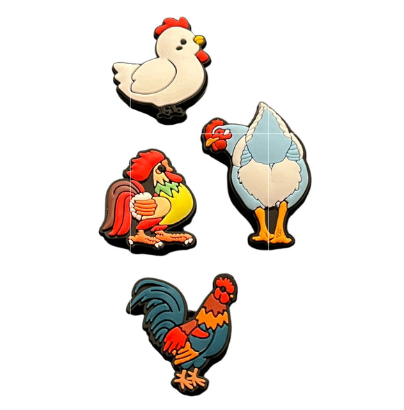 Chicken Shoe Charm Set