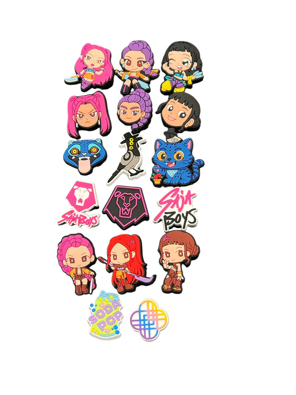 K-Pop Demon Hunter Shoe Charm Set