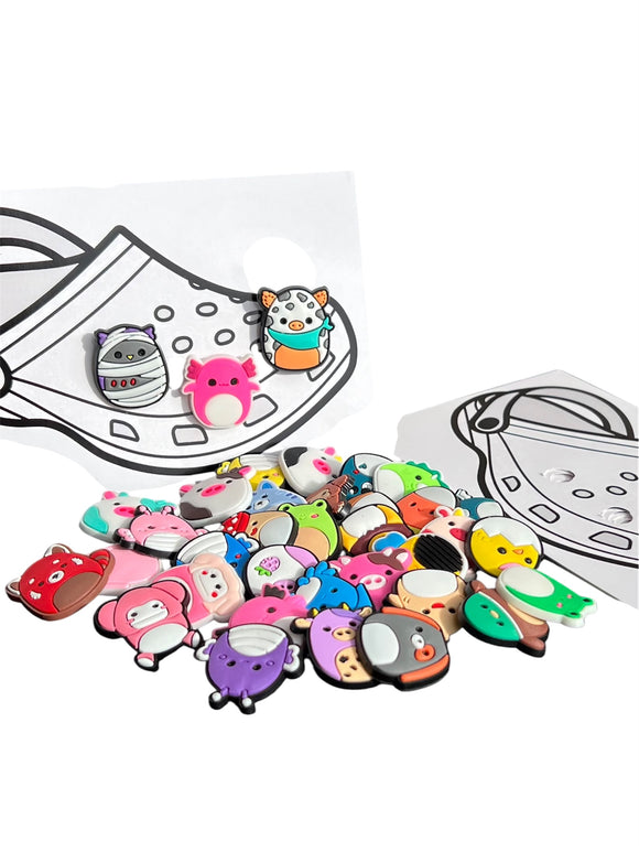 Squishmallow Theme Shoe Charm Party Pack 36 Shoe Charms