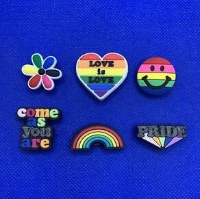 Come As You Are Love is Love Pride Rainbow Charm Set