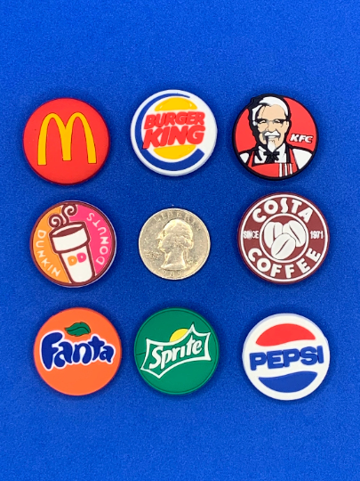 Fast Food Logo Charm Set