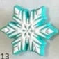 Snow flake Winter Christmas Charm with tag
