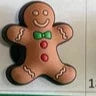 Gingerbread Man Christmas Charm with tag