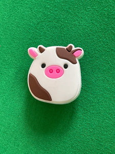 Brown Cow Plush Toy Charm