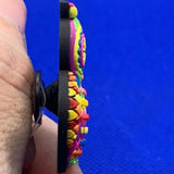 Multicolored Stained Glass look Owl Charm