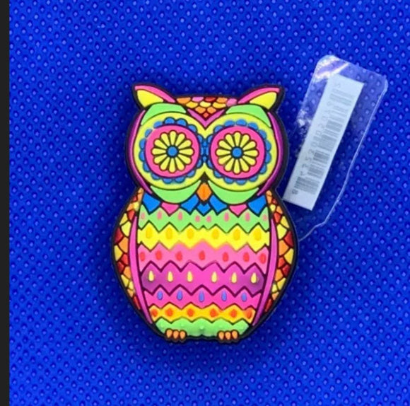 Multicolored Stained Glass look Owl Charm