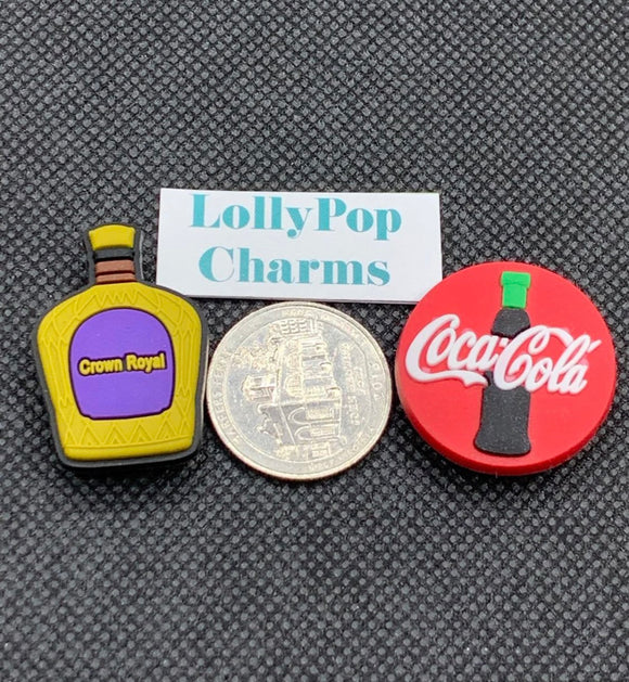 Crown and Coke Charm Set