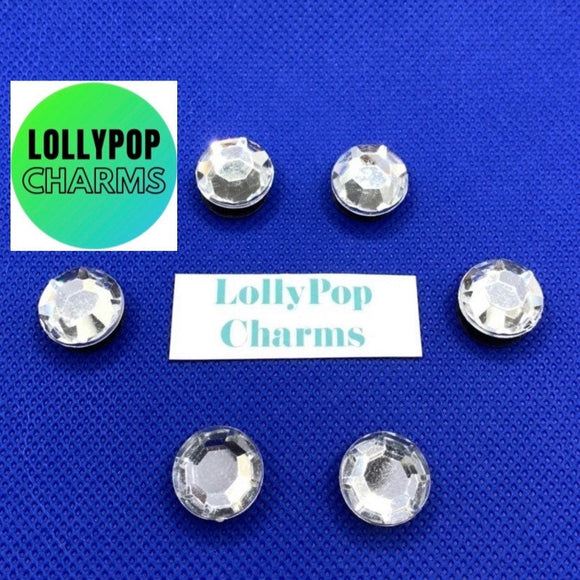 Round clear bling  Charm Set