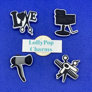 Salon Barber hair Shop Theme Charm Set