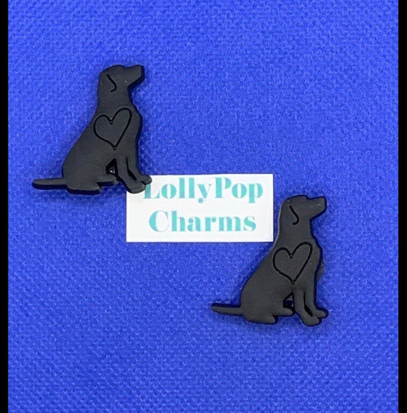 Black Dog Black Lab Charm Set