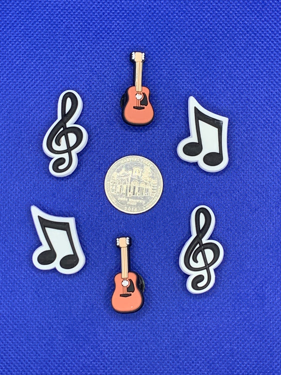 Guitar Music Theme Charm Set
