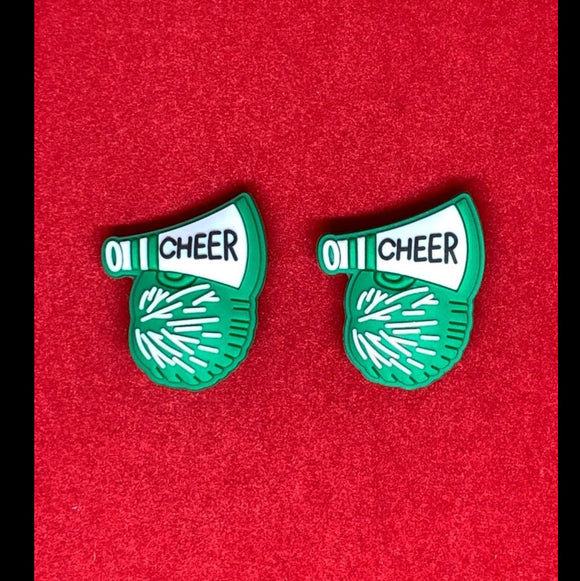 2 piece Set of Green Cheer Charms