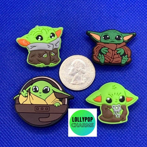 4 piece Baby Yoda Charm Set