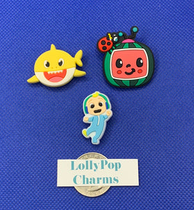 3 pc Cocomelon  Charm Set Baby JJ coco melon