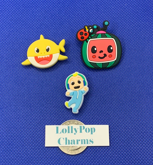 3 pc Cocomelon  Charm Set Baby JJ coco melon