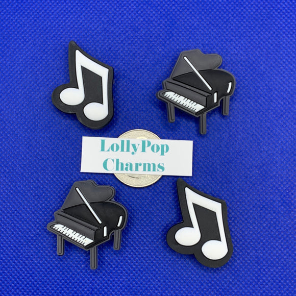Piano and Music Notes  Charm Set