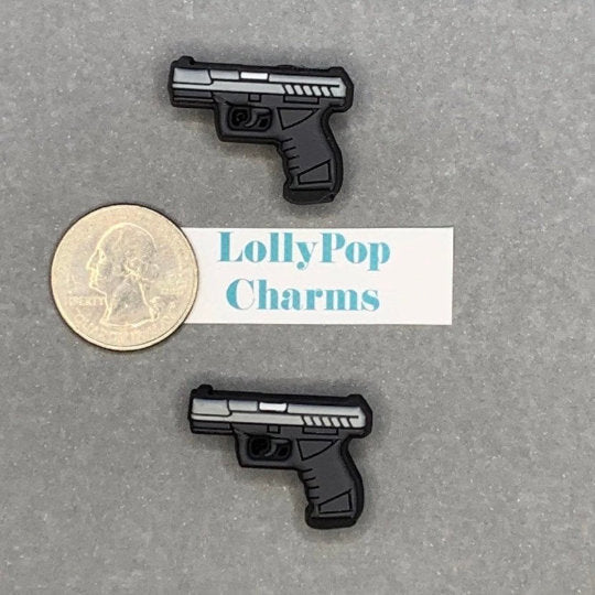 Gun Pistol Charm Set