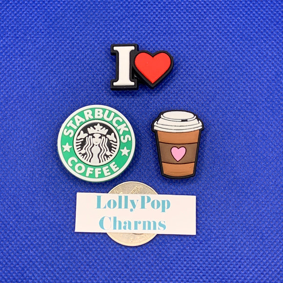 I love coffee Coffee Charm Set