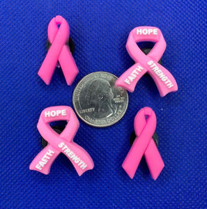 4 pc Breast Cancer Awareness Charm Set
