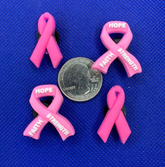 4 pc Breast Cancer Awareness Charm Set