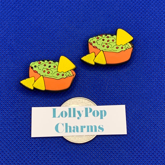 2 pc Guacamole And Chips Charm Set