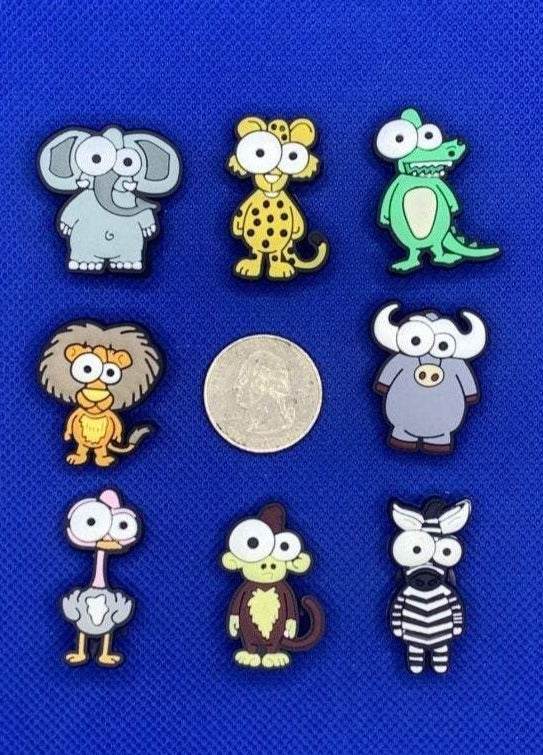 8 pc Zoo Animal Charm Set