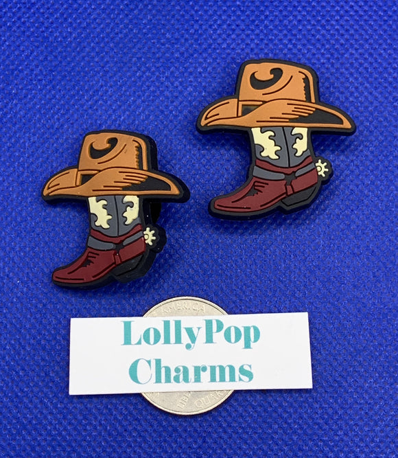 Cowboy Boot and Hat Charm Set