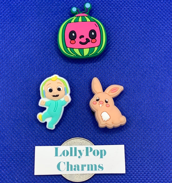 Baby JJ Cocomelon bunny Charm Set