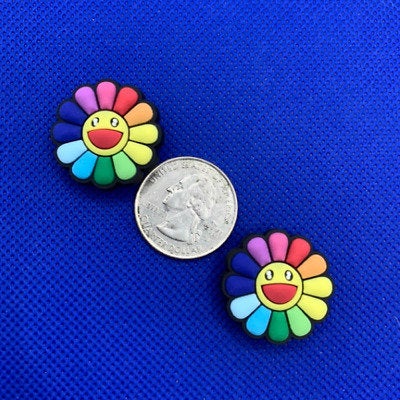 Rainbow Flower Charm Set