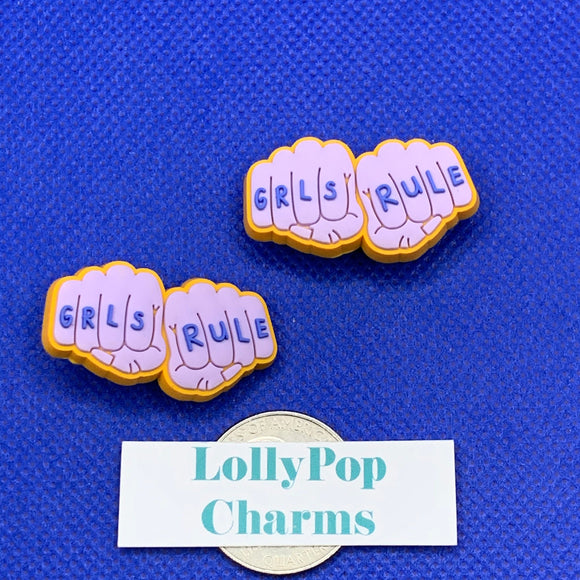 Girls Rule  Charm Set