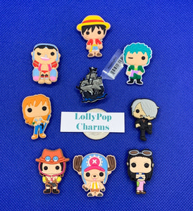 Anime One Piece Pirates charm set