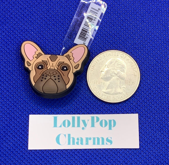 Brown French Bulldog  Charm With Tag