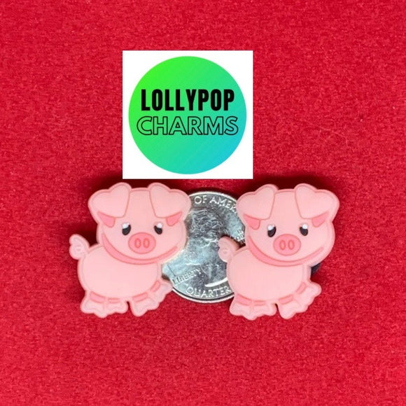 Two pigs  Charm Set
