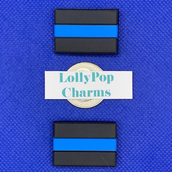 Thin Blue Line  Charm Set