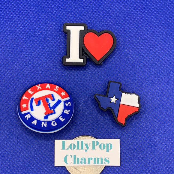 I love Texas Rangers Charm Set