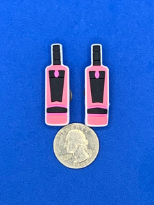 Pink Vodka Bottle Wine Bottle  Charm Set